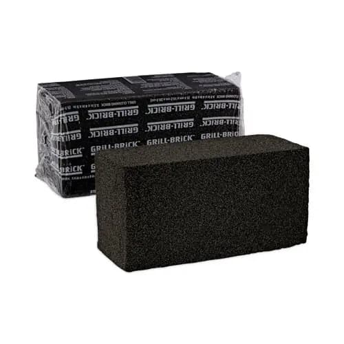 Boardwalk® Grill Brick, Black, 8" x 4", 12/Carton