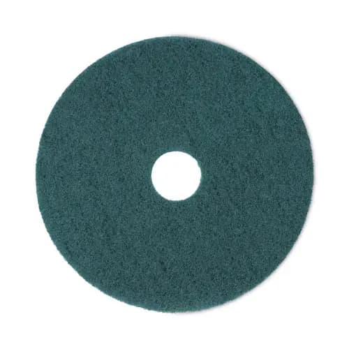Boardwalk® Heavy-Duty Scrubbing Floor Pads, 18" Diameter, Green, 5/Carton