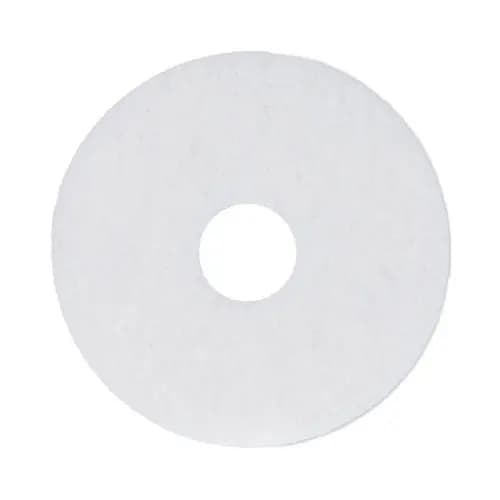 Boardwalk® Polishing Floor Pads, 13" Diameter, White, 5/Carton