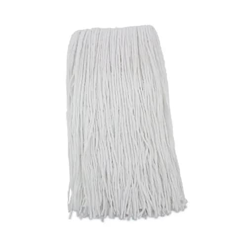 Boardwalk® Premium Cut-End Wet Mop Heads, Rayon, 20oz, White, 12/Carton