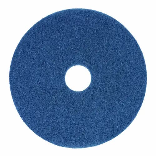 Boardwalk® Scrubbing Floor Pads, 14" Diameter, Blue, 5/Carton
