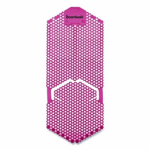 Boardwalk® Vertical Urinal Screen, Spiced Apple Scent, Red, 6/Carton