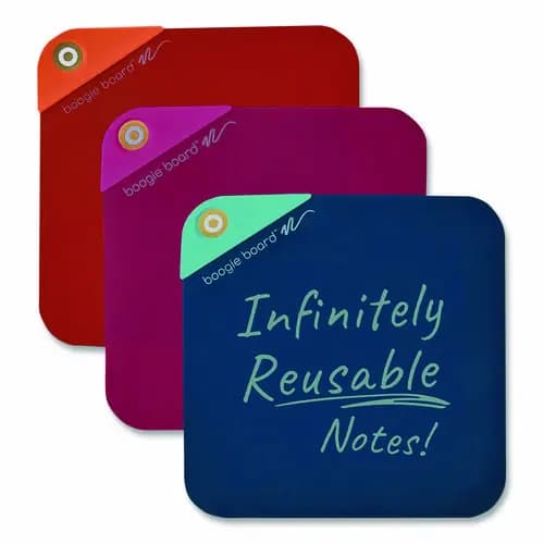 Boogie Board™ VersaNotes Reusable Notes, 4 x 4, Assorted Colors, 3/Pack