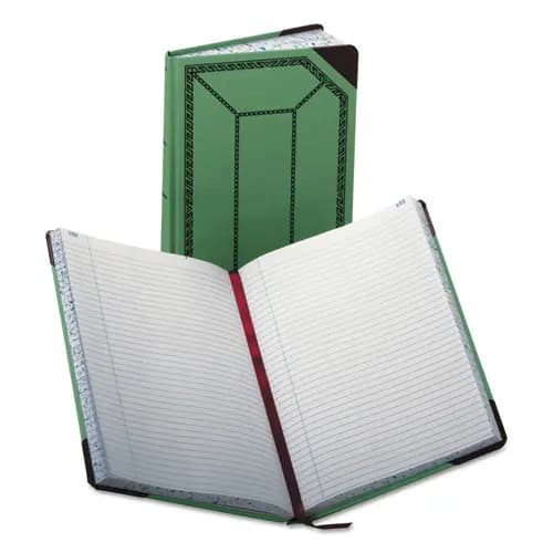 Boorum & Pease® Record and Account Book with Green and Red Cover