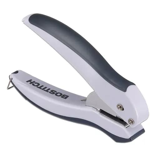 Bostitch® 10-Sheet EZ Squeeze One-Hole Punch, 1/4" Hole, Gray