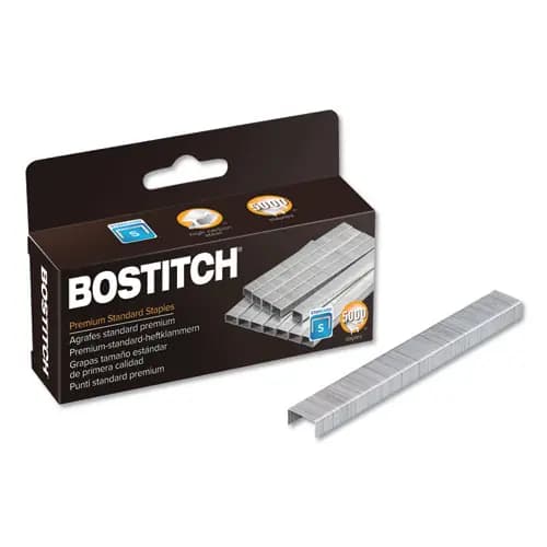 Bostitch® Premium Standard Staples, 0.25" Leg, 0.5" Crown, Steel, 5,000/Box