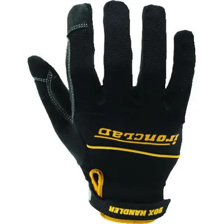 Box Handler Utility Cotton/Poly Glove, Large, Black, 1 Pair