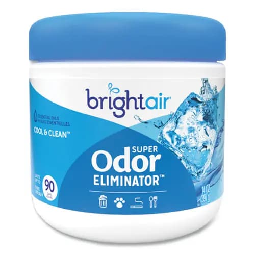 BRIGHT Air® Super Odor Eliminator, Cool and Clean, Blue, 14 oz Jar