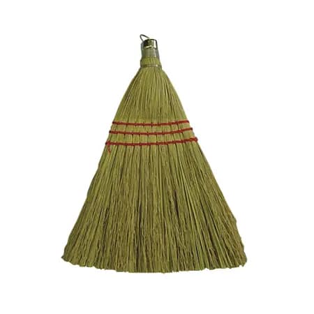 Whisk Broom with Wood Handle and Metal Ring