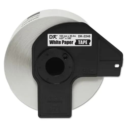 Brother P-Touch® DK2246 Label Tape, 4.07" x 100 ft, Black on White