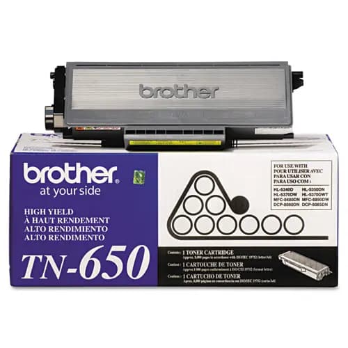 Brother TN650 High-Yield Toner Cartridge, Black