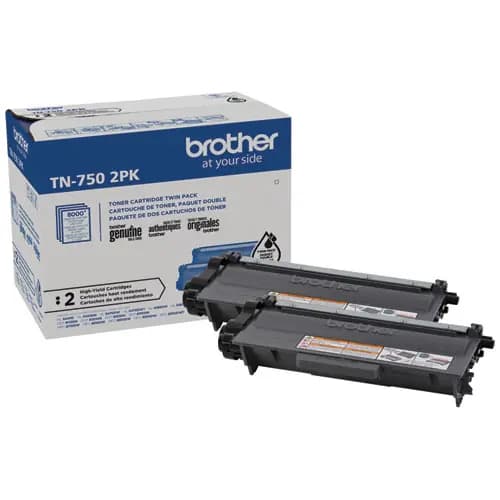 Brother TN7502PK High-Yield Toner, Black, 2/Pack