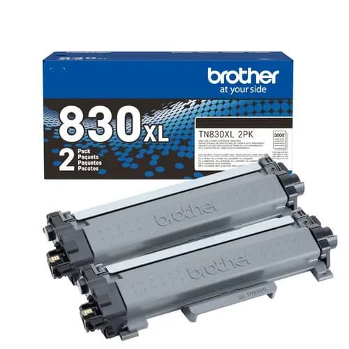 Brother TN830XL High-Yield Toner, Black, 2/Pack