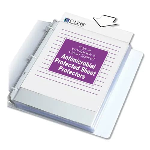 C-Line® Heavyweight Poly Sheet Protectors, Clear, Top-Loading, 2" Capacity, 11 x 8.5, 100/Box