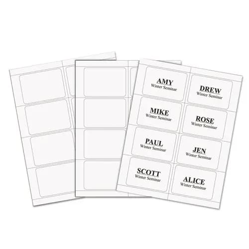 C-Line® Laser Printer Name Badges, White, 200/Box