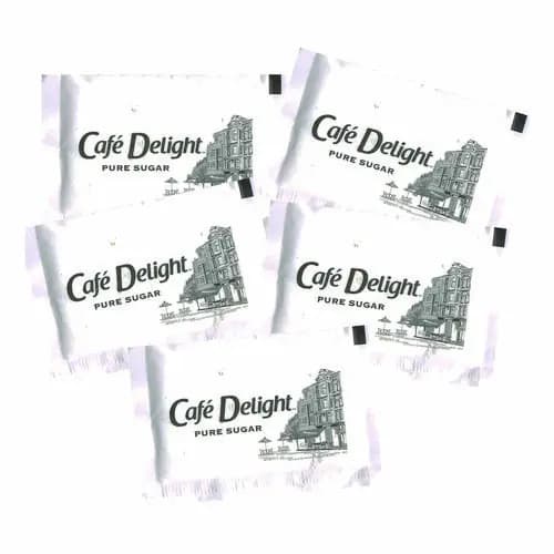 Café Delight Pure Sugar Packets, 0.11 oz, 1,000 Packets/Carton