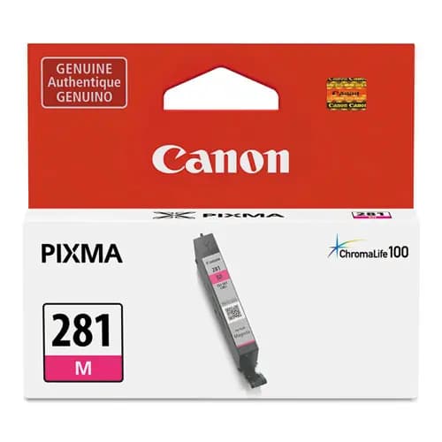 Canon® 2089C001 (CLI-281) ChromaLife100+ Ink Cartridge, Magenta, 233 Page Yield