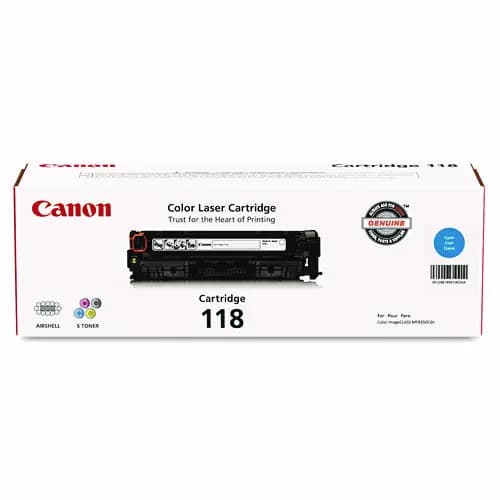 Canon® 2661B001 (118) Toner, Cyan, 2,900 Page-Yield