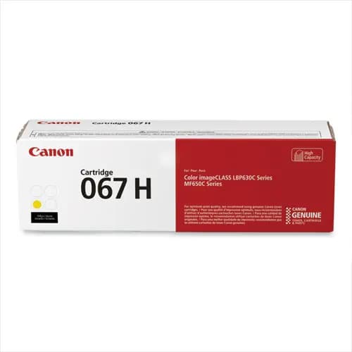 Canon® 5103C001 (067H) High-Yield Toner Cartridge, Yellow, 2,350 Page Yield