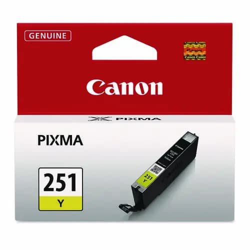 Canon® 6516B001 (CLI-251) ChromaLife100+ Ink Cartridge, Yellow, 330 Page-Yield