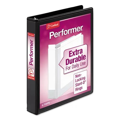 Cardinal® Performer™ ClearVue™ Slant-D® Ring Binder
