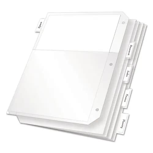 Cardinal® Poly Ring Binder Pockets, Clear, 5/Pack
