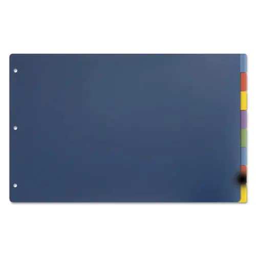 Cardinal® Tabloid-Size Poly Index Divider, 8-Tab, 11 x 17, Assorted, 1 Set