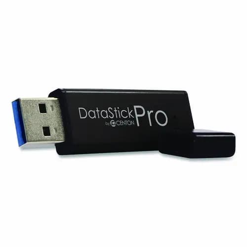 Centon DataStick Pro USB 3.2 Type A Flash Drive, 16 GB, Black, 10/Pack