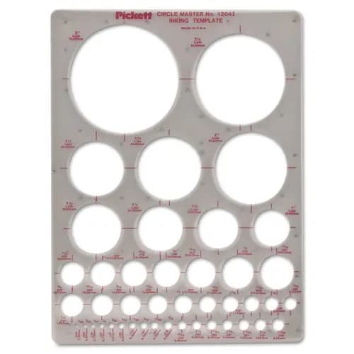 Chartpak® Templates, Circles, Smoke, 7" x 10"