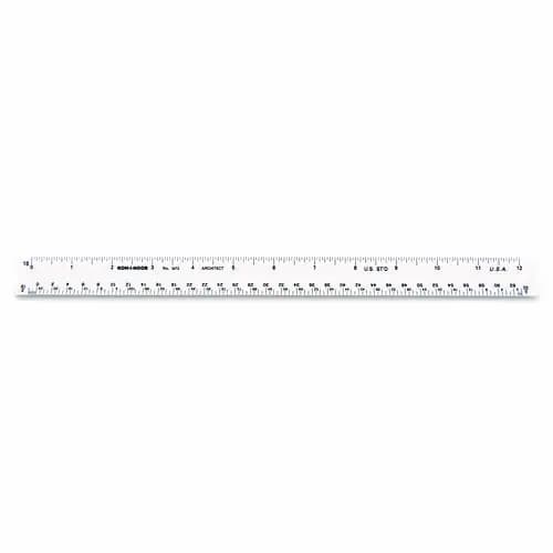 Chartpak® Triangular Scale, Plastic, 12" Long, Architectural, White