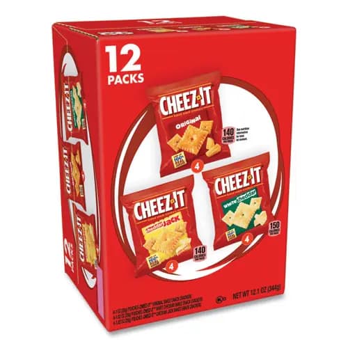 Cheez-It® Baked Snack Crackers, Variety Pack, 12 Bags/Box