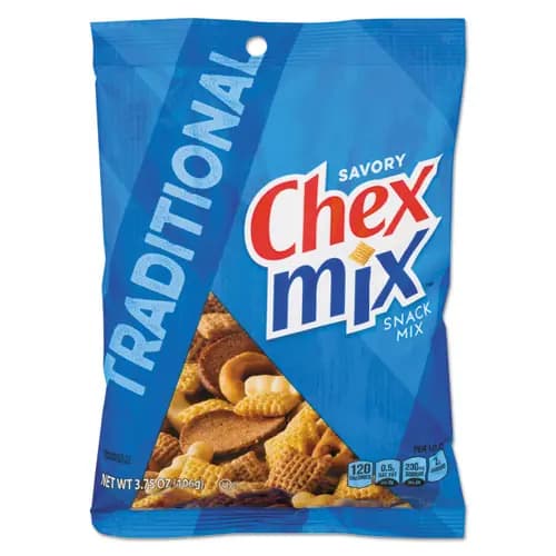 Chex Mix® Traditional Flavor Trail Mix, 3.75 oz Bags, 8/Box
