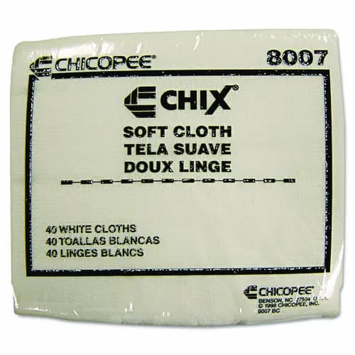 Chix® Soft Cloths, 13 x 15, White, 40/Pack, 30 Packs/Carton