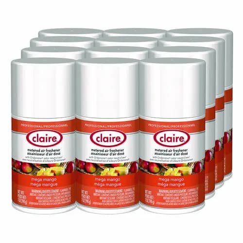 Claire® Metered Air Freshener, Mango, 11 oz Aerosol Spray, 12/Carton