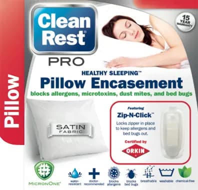 CleanRest Pro, Standard Pillow Encasement – 20″x26″