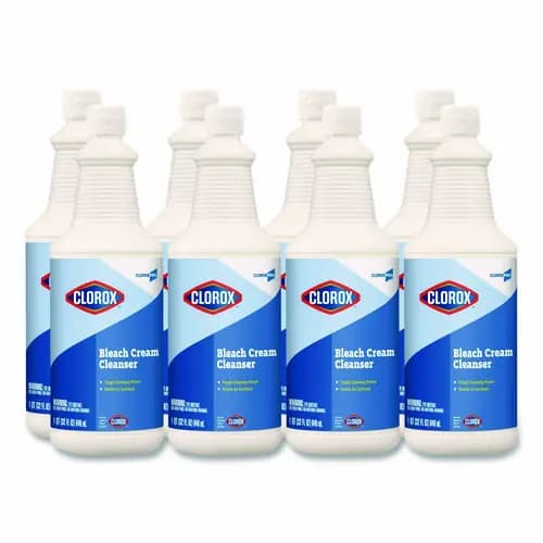 Clorox® Bleach Cream Cleanser, Fresh Scent, 32 oz Bottle, 8/Carton
