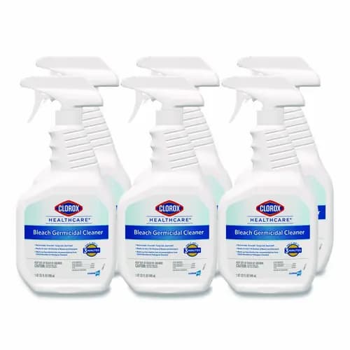 Clorox Healthcare® Bleach Germicidal Cleaner, 32 oz Spray Bottle, 6/Carton