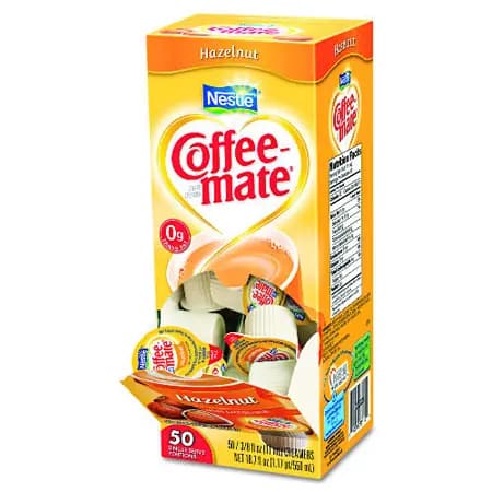 Coffee Mate Hazelnut 50c T/pk 4pk/case