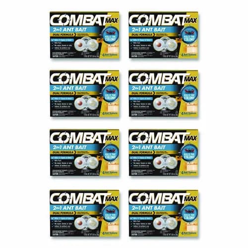 Combat® Max 2-in-1 Ant Bait, 4 Bait Stations/Pack, 8 Packs/Carton