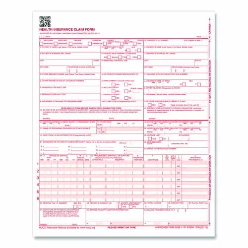 ComplyRight® CMS-1500 Health Insurance Claim Form
