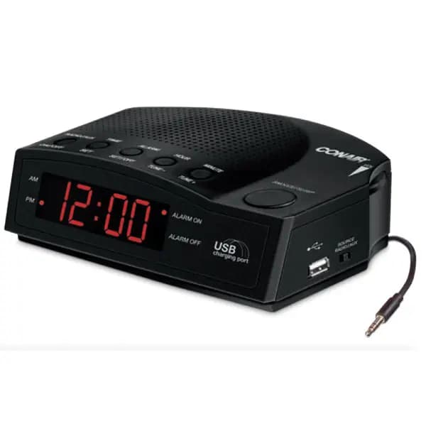 CONAIR® Alarm Clock Radio with USB Charging Port WCR14