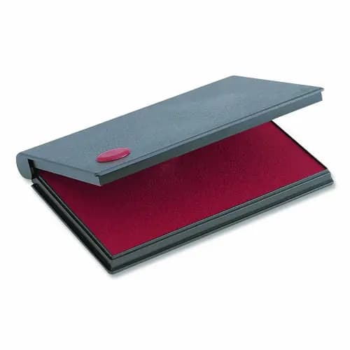 COSCO 2000 PLUS One-Color Felt Stamp Pad, Red, Size #1, 4.25" x 2.75"
