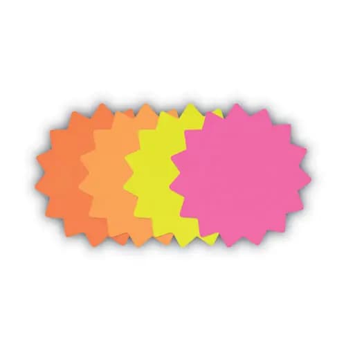 COSCO Die Cut Paper Signs, Assorted Colors, 4" Round, Pack of 60