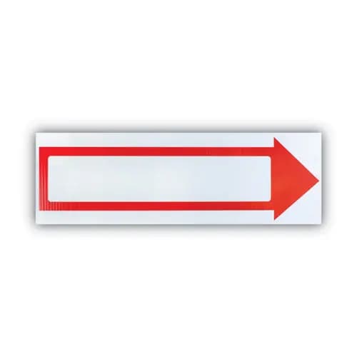 COSCO Stake Sign, Blank White with Printed Red Arrow
