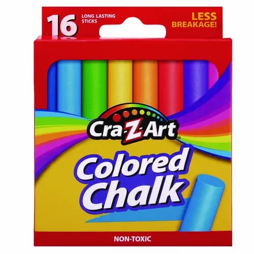 Cra-Z-Art® Colored Chalk, Assorted Colors, 16/Pack
