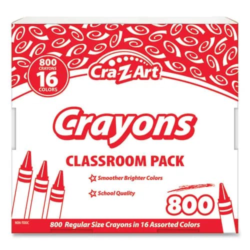 Cra-Z-Art® Crayons, 16 Assorted Colors, 800/Pack