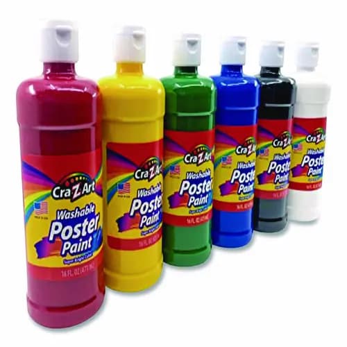 Cra-Z-Art® Washable Kids Paint, Assorted Colors, 16 oz Bottle, 6/Pack