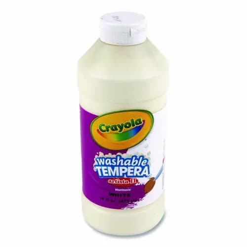 Crayola® Artista II Washable Tempera Paint, White, 16 oz Bottle