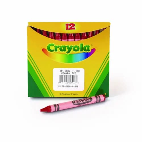 Crayola® Bulk Crayons, Red, 12/Box