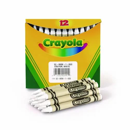 Crayola® Bulk Crayons, White, 12/Box